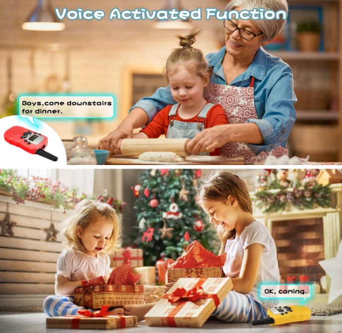 función VOX en un walkie talkie para niños